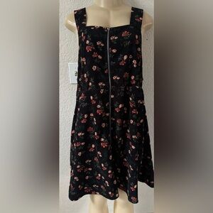 BloomChic Black Floral western style ranch night out Mini Dress